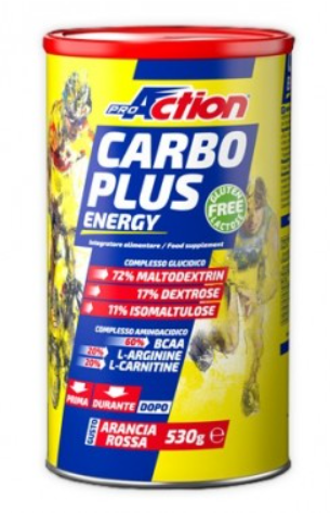 ProAction Carbo Plus Arancia Rossa Integratori per Sportivi 530 g